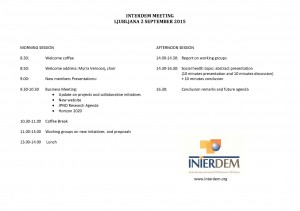 Draft programme Ljubljana meeting